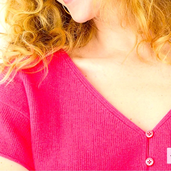 New J crew Featherweight cashmere V-neck T-shirt - Picture 2 of 7